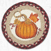 Earth Rugs MSPR-417 Autumn Pumpkin Printed Round Trivet