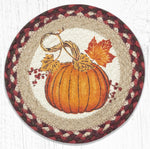 Earth Rugs MSPR-417 Autumn Pumpkin Printed Round Trivet