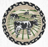 Earth Rugs MSPR-430 Cows Printed Round Trivet