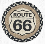 Earth Rugs MSPR-430 Route 66 Printed Round Trivet