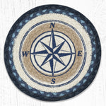 Earth Rugs MSPR-443 Compass Rose Printed Round Trivet