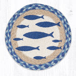 Earth Rugs MSPR-443 Fish Printed Round Trivet