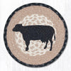 Earth Rugs MSPR-459 Cow Silhouette Printed Round Trivet