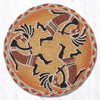 Earth Rugs MSPR-466 Kokopelli Printed Round Trivet