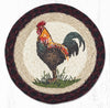 Earth Rugs MSPR-471 Rustic Rooster Printed Round Trivet