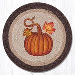 Earth Rugs MSPR-472 Pumpkin Autumn Printed Round Trivet