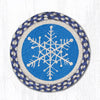 Earth Rugs MSPR-506 Snowflake Printed Round Trivet