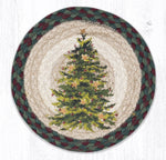 Earth Rugs MSPR-508 Christmas Joy Tree Printed Round Trivet