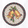 Earth Rugs MSPR-508 Holly Bell Printed Round Trivet