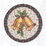 Earth Rugs MSPR-508 Holly Bell Printed Round Trivet