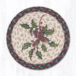 Earth Rugs MSPR-508 Holly Printed Round Trivet