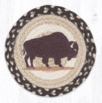 Earth Rugs MSPR-518 Buffalo Printed Round Trivet
