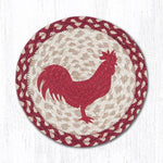 Earth Rugs MSPR-519 Red Rooster Printed Round Trivet