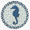 Earth Rugs MSPR-525 Seahorse Printed Round Trivet