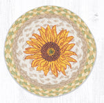 Earth Rugs MSPR-529 Sunflower Printed Round Trivet