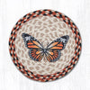 Earth Rugs MSPR-536 Monarch Printed Round Trivet