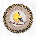 Earth Rugs MSPR-540 Garden Song Bird Printed Round Trivet