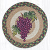 Earth Rugs MSPR-575 Grapes Printed Round Trivet