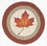 Earth Rugs MSPR-601 Maple Leaf Printed Round Trivet
