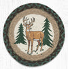 Earth Rugs MSPR-609 New Buck Printed Round Trivet