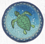 Earth Rugs MSPR-631 Sea Turtle Printed Round Trivet