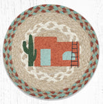 Earth Rugs MSPR-782 Adobe Home Printed Round Trivet