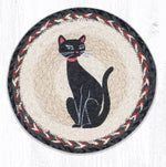 Earth Rugs MSPR-9-238 Crazy Cat Printed Round Trivet