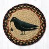 Earth Rugs MSPR-919 Crow & Star Printed Round Trivet