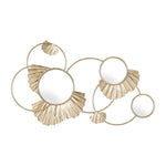 Sagebrook Home 18063 Metal, 27" Fan Loops Mirrored Wall Decor, Gold Wb