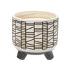 Sagebrook Home 8`` Geo Potted Candle By Liv & Skye, French Vanilla