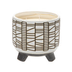 Sagebrook Home 8`` Geo Potted Candle By Liv & Skye, French Vanilla