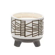 Sagebrook Home 6.5`` Geo Potted Candle By Liv & Skye, Sea Salt