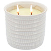 Sagebrook Home 80068-01, 6" Aztec Scented Candle, Beige 18oz