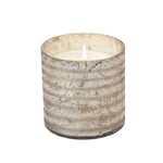 Sagebrook Home 17.6Oz Candle On Gray Striped Glass By Liv & Skye