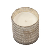 Sagebrook Home 17.6Oz Candle On Gray Striped Glass By Liv & Skye
