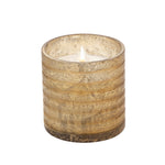 Sagebrook Home 17.6Oz Candle On Champ. Stripe Glass By Liv & Skye