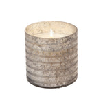 Sagebrook Home 17.6Oz Candle On Silver Stripe Glass By Liv & Skye