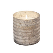 Sagebrook Home 17.6Oz Candle On Silver Stripe Glass By Liv & Skye