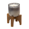 Sagebrook Home 15Oz Candle On Smoked Glass W/ Stand By Liv & Skye