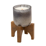 Sagebrook Home 15Oz Candle On Smoked Glass W/ Stand By Liv & Skye