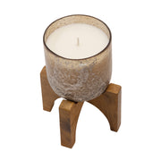 Sagebrook Home 15Oz Candle On Bronze Glass W/ Stand By Liv & Skye