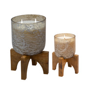 Sagebrook Home 15Oz Candle On Bronze Glass W/ Stand By Liv & Skye