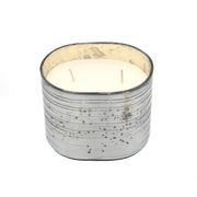 Sagebrook Home 40Oz Candle On Gray Striped Glass By Liv & Skye