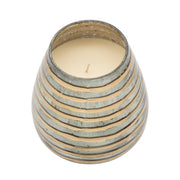 Sagebrook Home 64Oz Candle On Gray Striped Glass By Liv & Skye