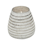 Sagebrook Home 64Oz Candle On Bronze Striped Glass By Liv & Skye