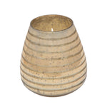 Sagebrook Home 64Oz Candle On Champ. Striped Glass By Liv & Skye