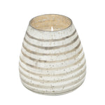 Sagebrook Home 64Oz Candle On Silver Striped Glass By Liv & Skye