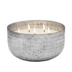 Sagebrook Home 78Oz Candle On Gray Striped Bowl By Liv & Skye