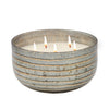 Sagebrook Home 78Oz Candle On Bronze Striped Bowl By Liv & Skye