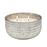 Sagebrook Home 78Oz Candle On Silver Striped Bowl By Liv & Skye